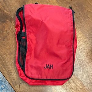 Red Travel Packing Cube with Embroidery